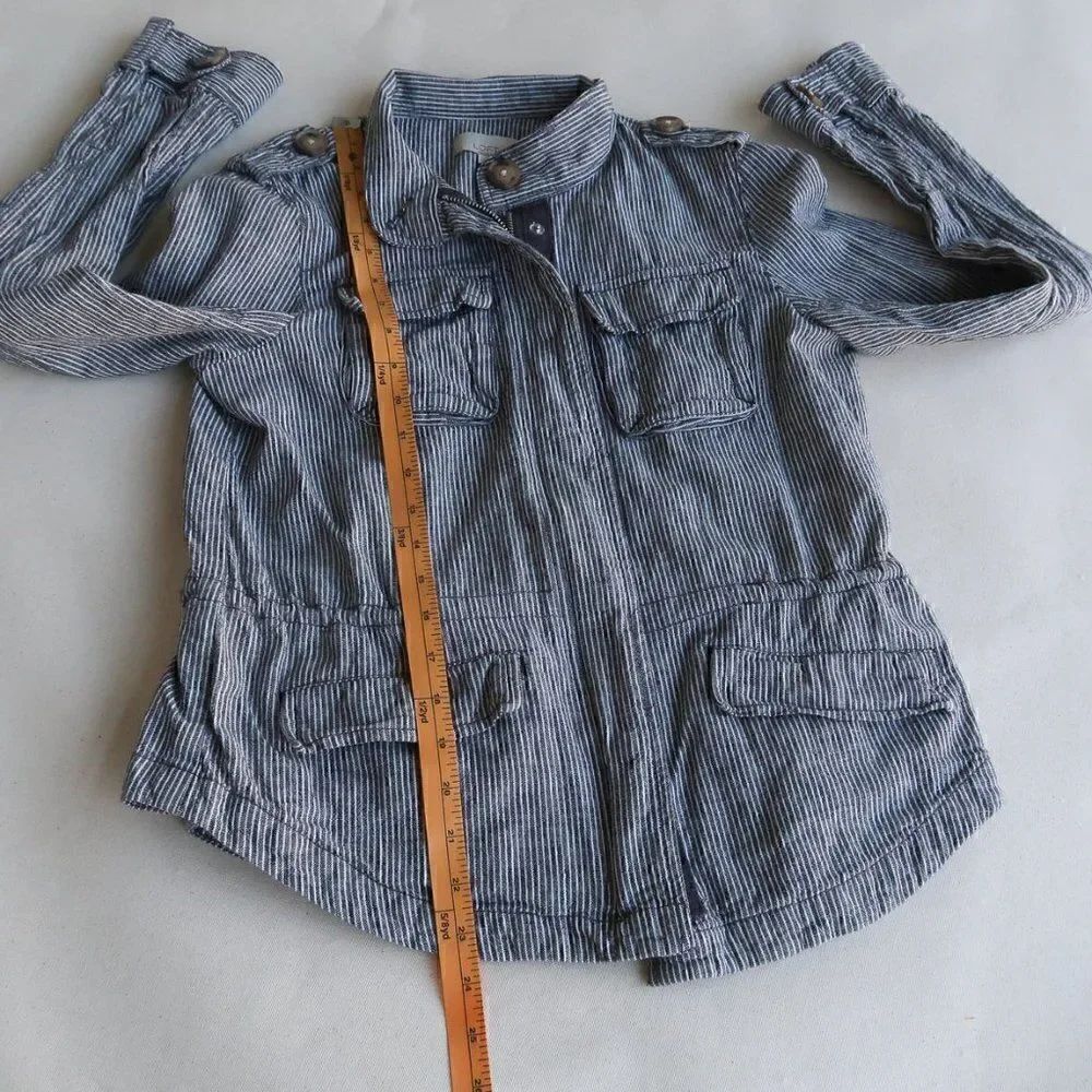 LOFT Denim Pin Stripe Conductor Jacket - Picture 11 of 12